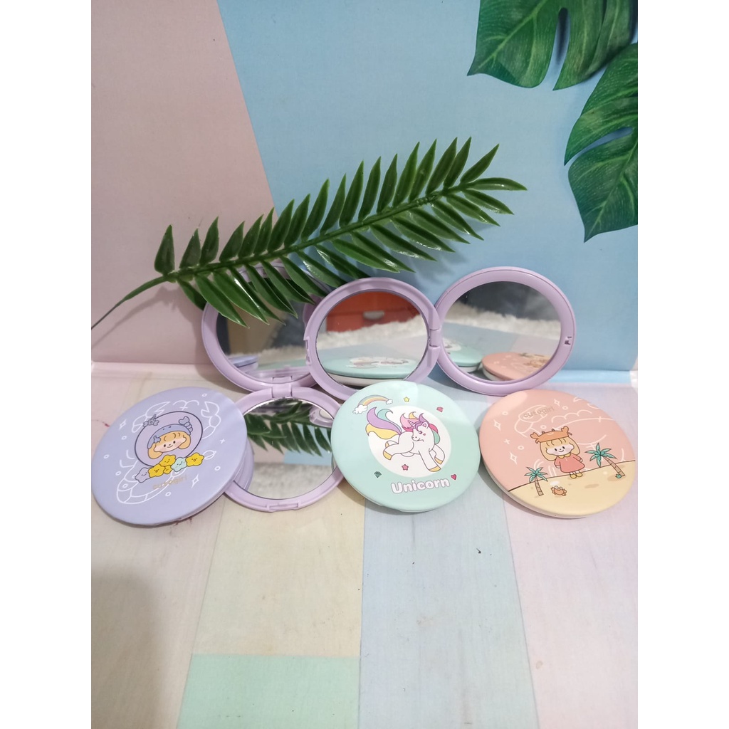 CERMIN ISI 2 / CERMIN LIPAT ISI 2 / MOTIF RANDOM - READY STOCK