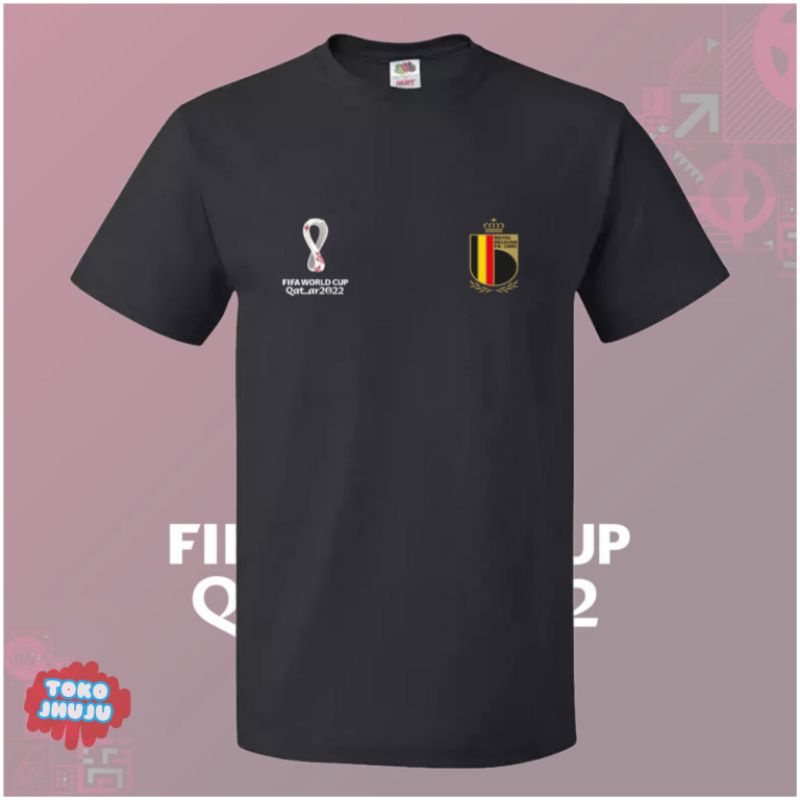 Baju Kaos Piala Dunia World Cup 2022 Team Belgium DEPAN BELAKANG