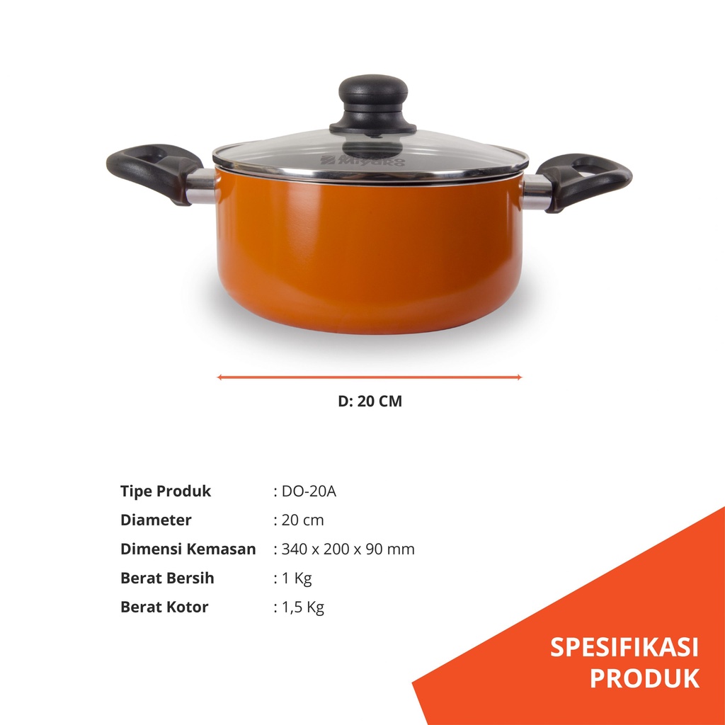 Miyako DO-20A - Cookware Dutch Oven - Panci Miyako - Terbaru