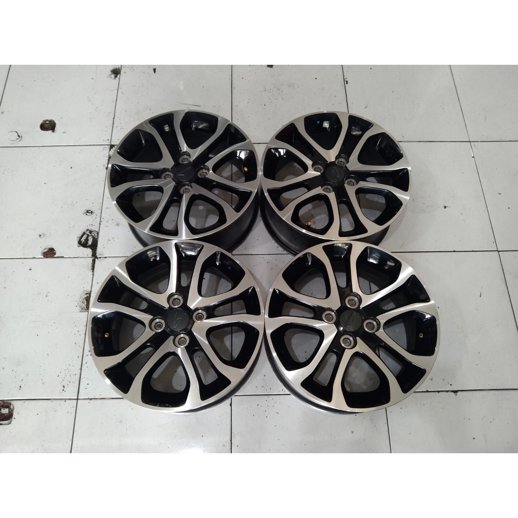 Velg Mobil ayla Yaris Vios Etios ring 15 Lebar 6 Baut Pcd 4x100 Two Tone Murah asli Daihatsu sirion