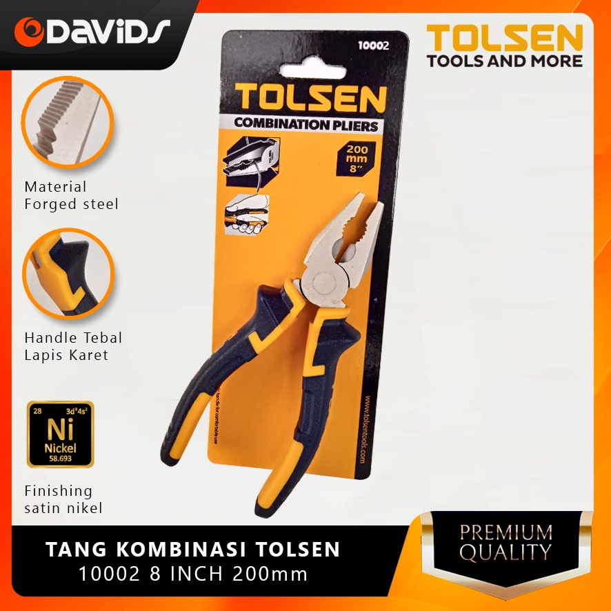 Tang Kombinasi Multifungsi Serbaguna 8 Inch Perkakas Tukang Tolsen