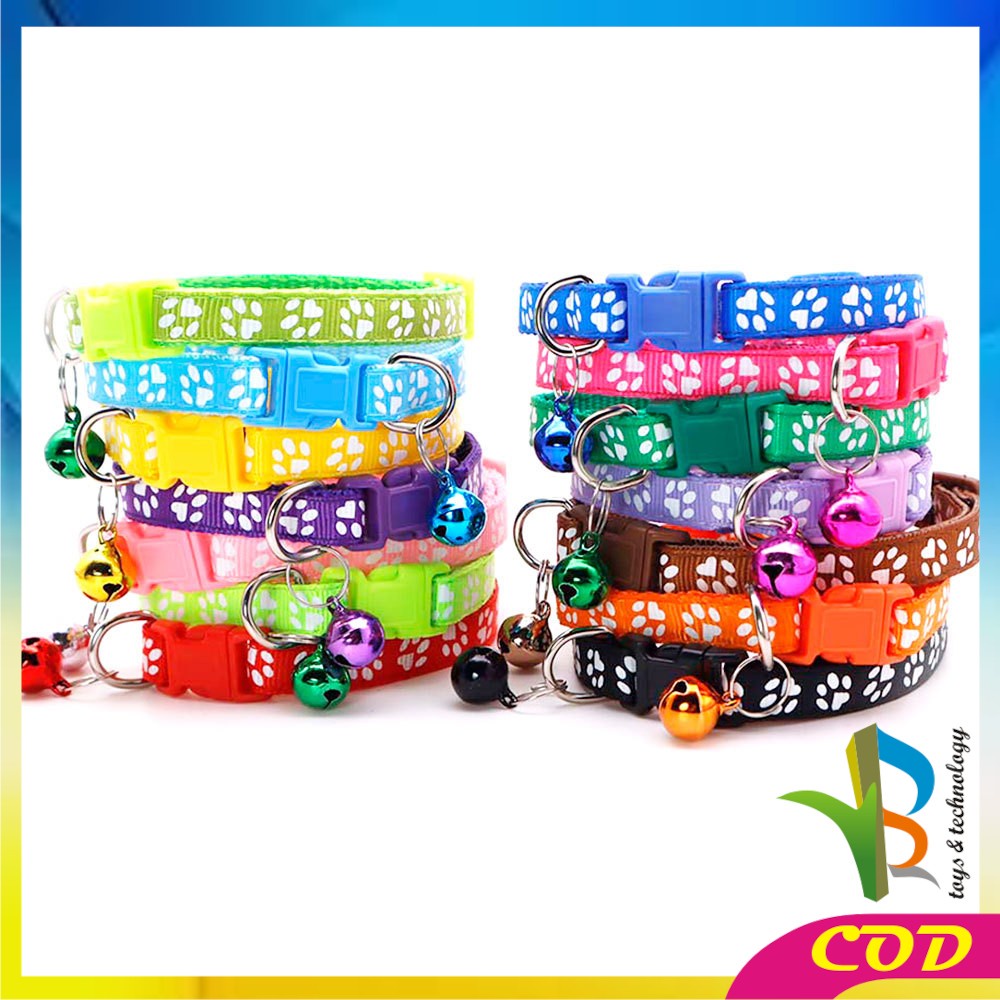 RB-C566 Kalung Kucing Lonceng Motif Jejak Kucing Cat Paw / Kalung Lonceng Kucing Kitten Aksesoris Hewan Peliharaan