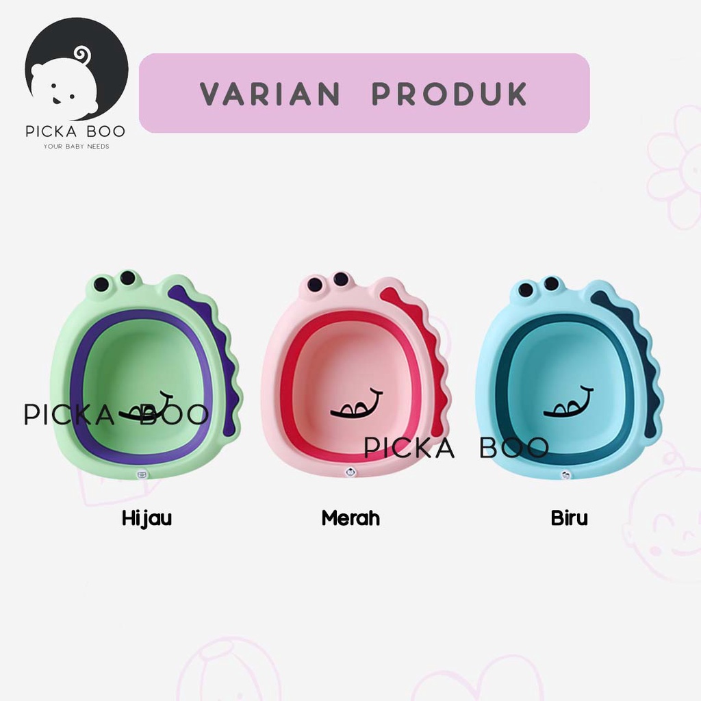 PICKA BOO Foldable Baby Wash Baskom Lipat Bayi Ember Lipat Bayi Multifungsi BPA FREE