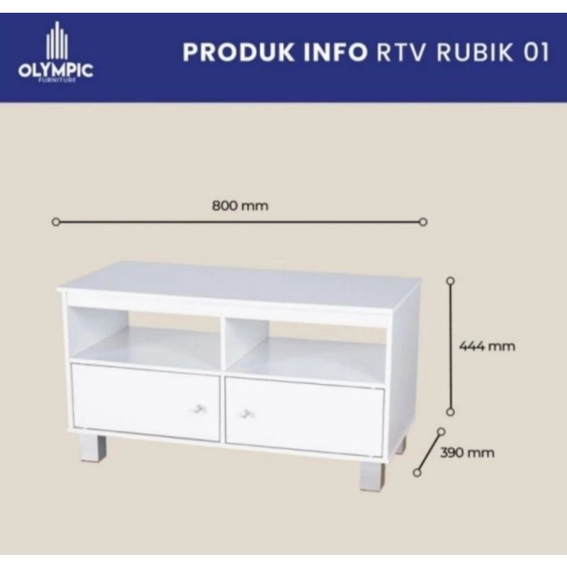 Rak TV Meja TV Olympic RTV 01 Rubik Rak Lemari Meja TV