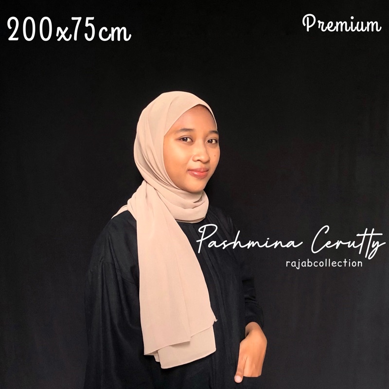 Pashmina Ceruty Babydoll Premium Ukuran 200x75cm by rajabcollection