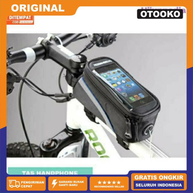 Bike Waterproof Bag 5.5 inch Smartphone Tas Frame Sepeda Hp Anti Air