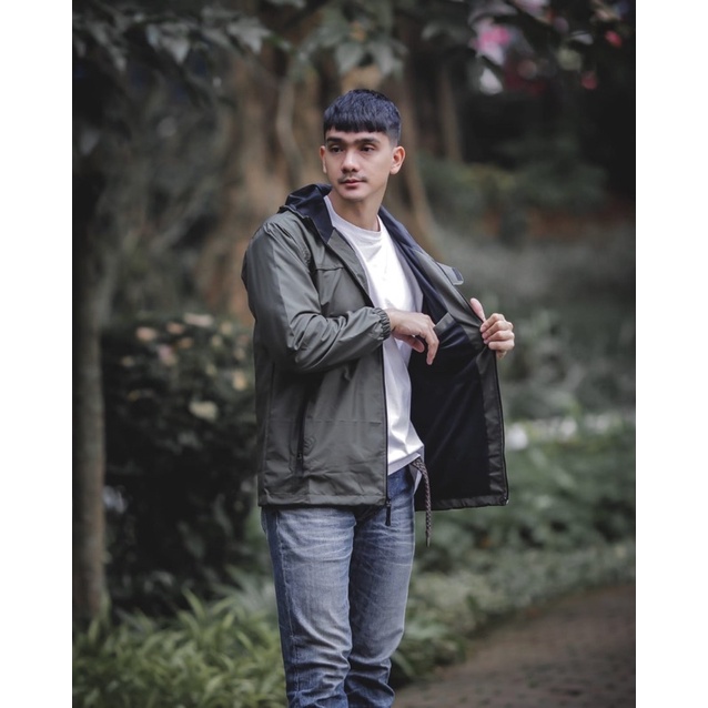 Jaket Outdoor The Bojiel Nasa Green Army Jaket Parasut Jaket Pria Jaket Outdoor