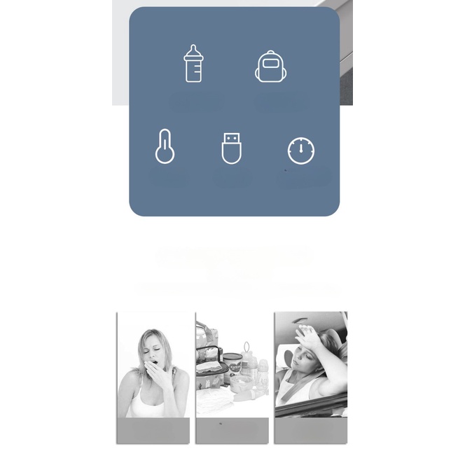 T24 - Keola Tas Penghangat Botol Susu Bayi Portable Travel dengan USB untuk Outdoor dengan Sleting