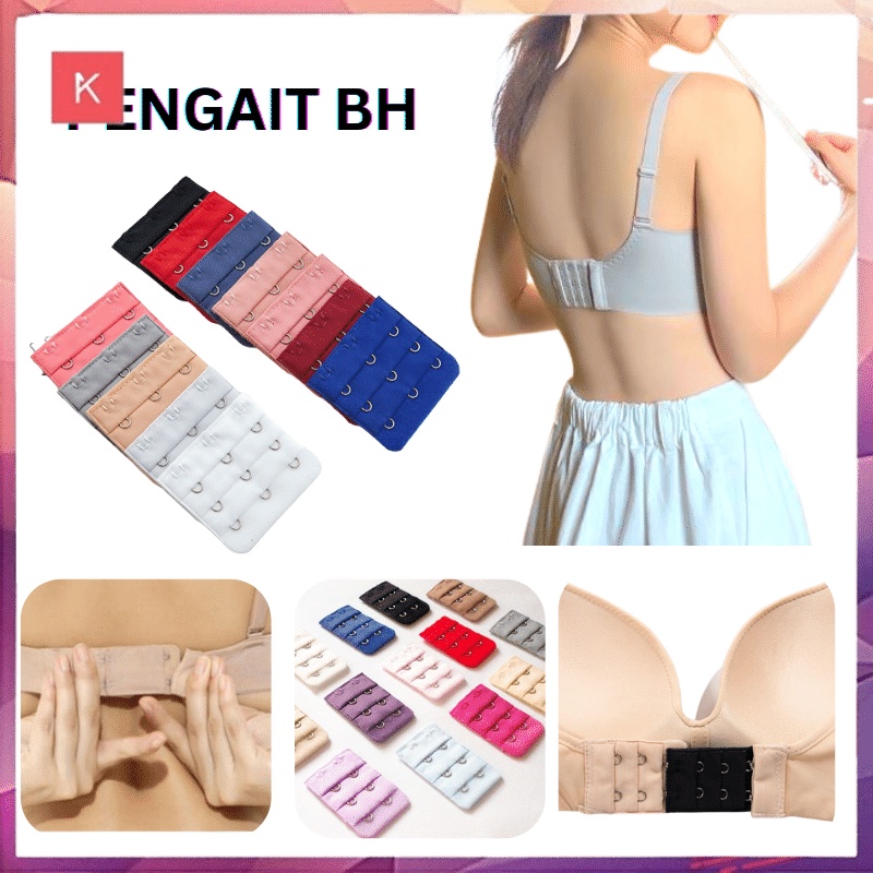 ANG SAMBUNGAN PENGAIT BRA BH EXTENSION 2 KAIT DAN 3 KAIT / PENYAMBUNG TALI BRA WANITA