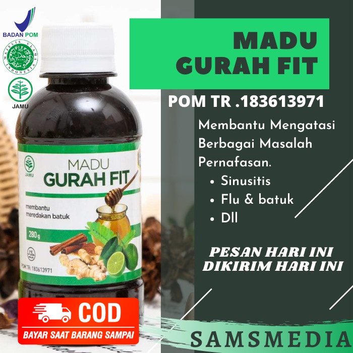 Madu Gurahfit Obat Batuk Flu Pereda Gangguan Pernapasan Madu Gurah Fit
