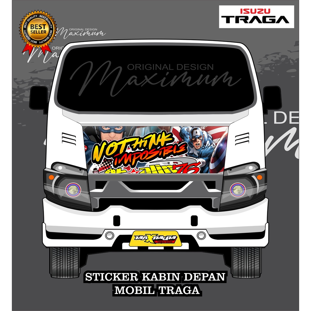 STICKER KABIN DEPAN  ISUZU TRAGA /STICKER KABIN  DEPAN ISUZU TRAGA CUSTOM-DUNIASTICKER-A011