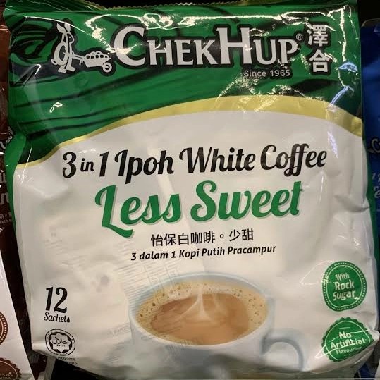 

CHEK HUP 3 IN 1 IPOH WHITE COFFEE LESS SUGAR ISI 12 SACHET