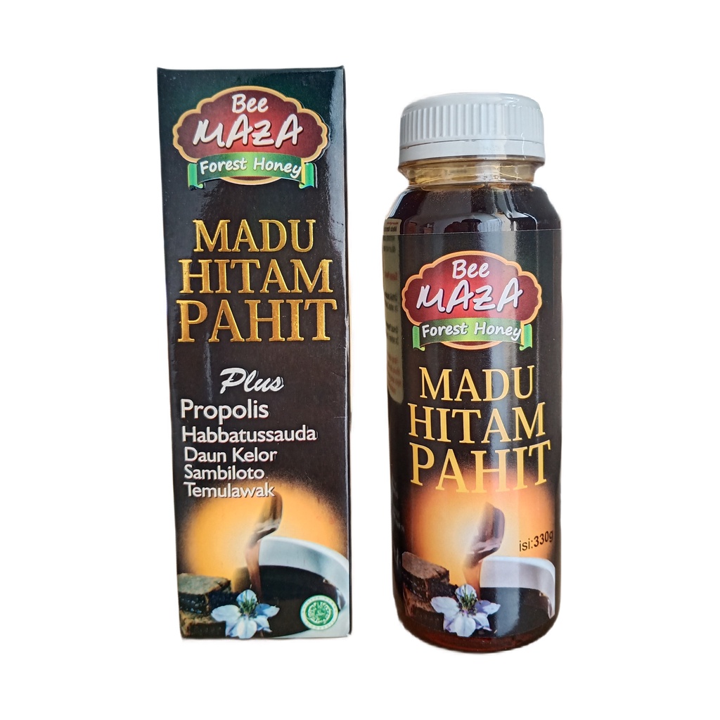 

Madu Hitam pahit Bee Maza Plus Propolis Habbatusauda Sambiloto 250ml madu pahit