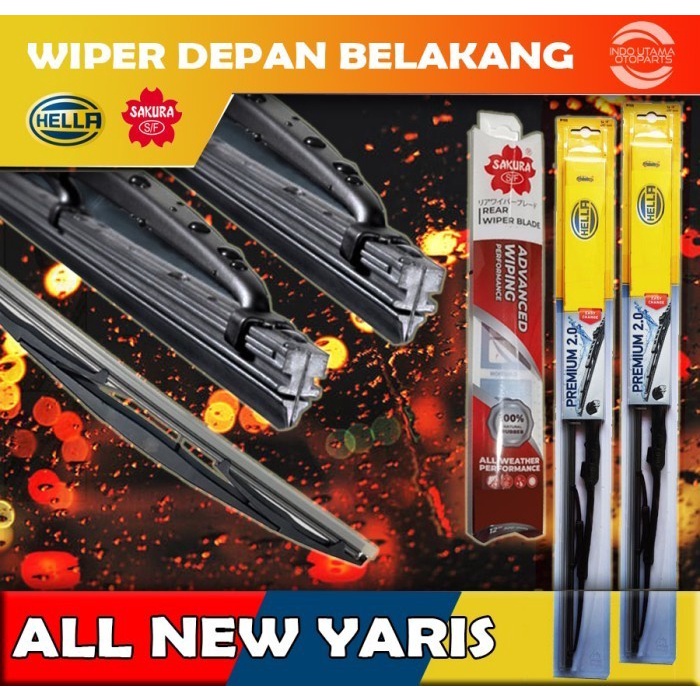 Wiper Depan Belakang All New Yaris HELLA SAKURA