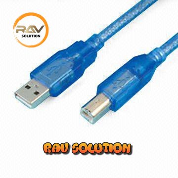 KABEL USB PRINTER 5 METER / 5 M/ 5M GOOD QUALITY TRANSPARAN BIRU