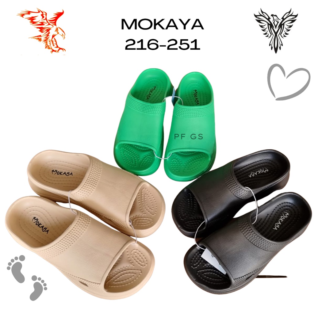 Sandal Wedges Wanita MOkaya 216 -251 Fuji Jellly Platform Tebal Eva