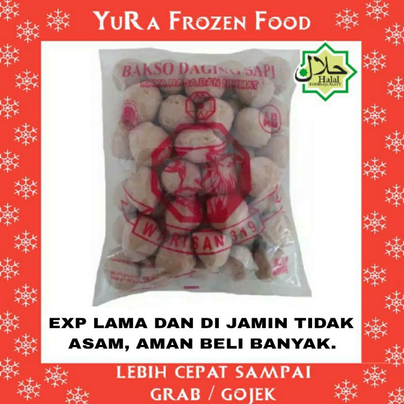 

Bakso Sapi WARISAN 319 Isi 50 Makanan Halal Enak Yura Frozen Food Murah
