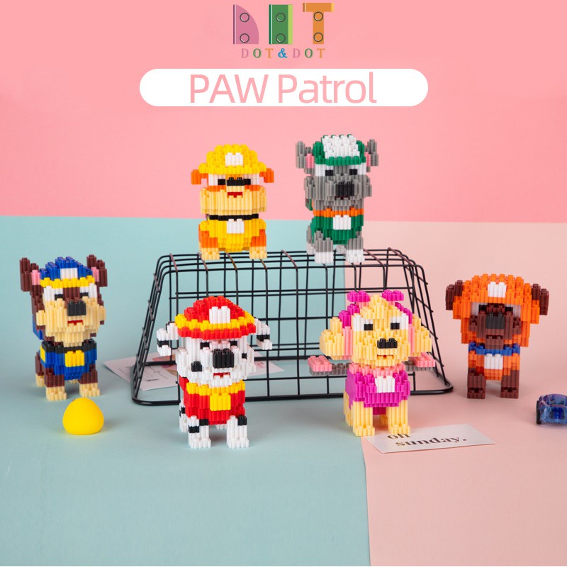 Nano Block Paw Patrol Building Block Series anjing lucu Mainan edukasi anak set hadiah