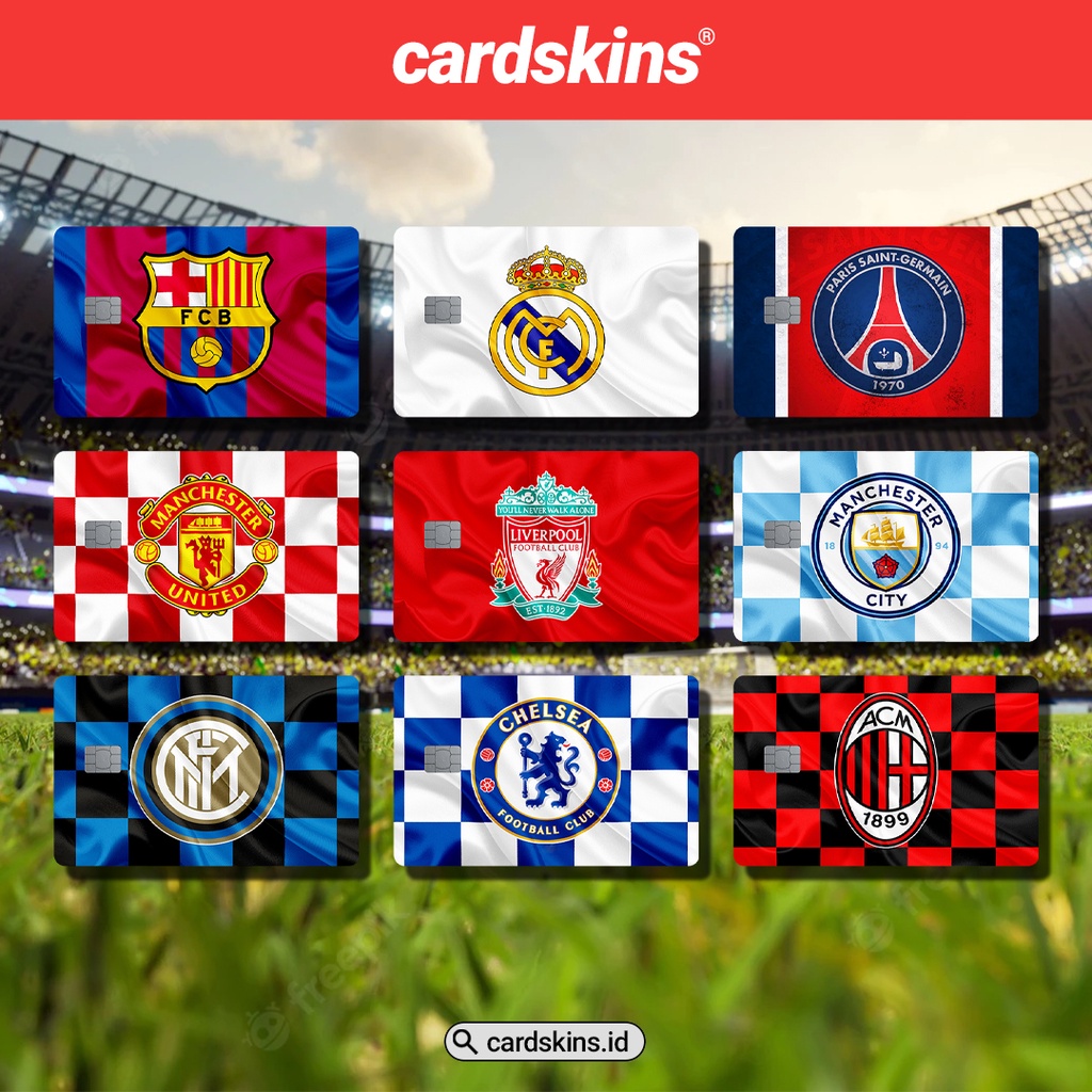 FOOTBALL CLUB SPECIAL HOLOGRAM | GARSKIN / STICKER KARTU ATM / SKIN KARTU ATM / DEBIT / CREDIT / EMONEY / FLAZZ | CARDSKINS