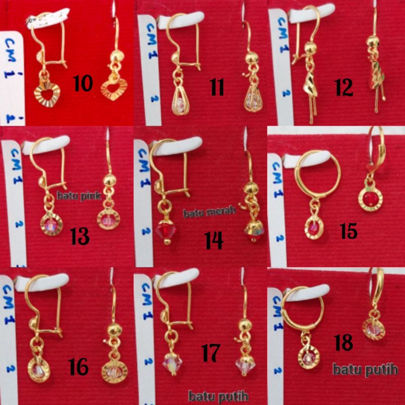 ANTING ANAK PERAK 925 LAPIS MAS 24K