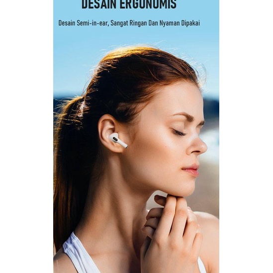 BT Headset VIVAN ROBOT T30 T50 Bluetooth Earphone TWS Airdots Airbuds - ROBOT T50 WHITE