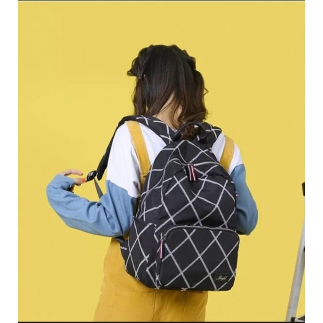 [COD] Tas Ransel Wanita Korean Style Kekiniaan / Tas Ori Motif Terbaru Garis Silang Rata / Tas Ransel Dewasa / Tas Ransel Wanita Terbaru 2022 / Tas Sekolah SMP SMA KULIAH Tas Termurah / Tas Terlaris