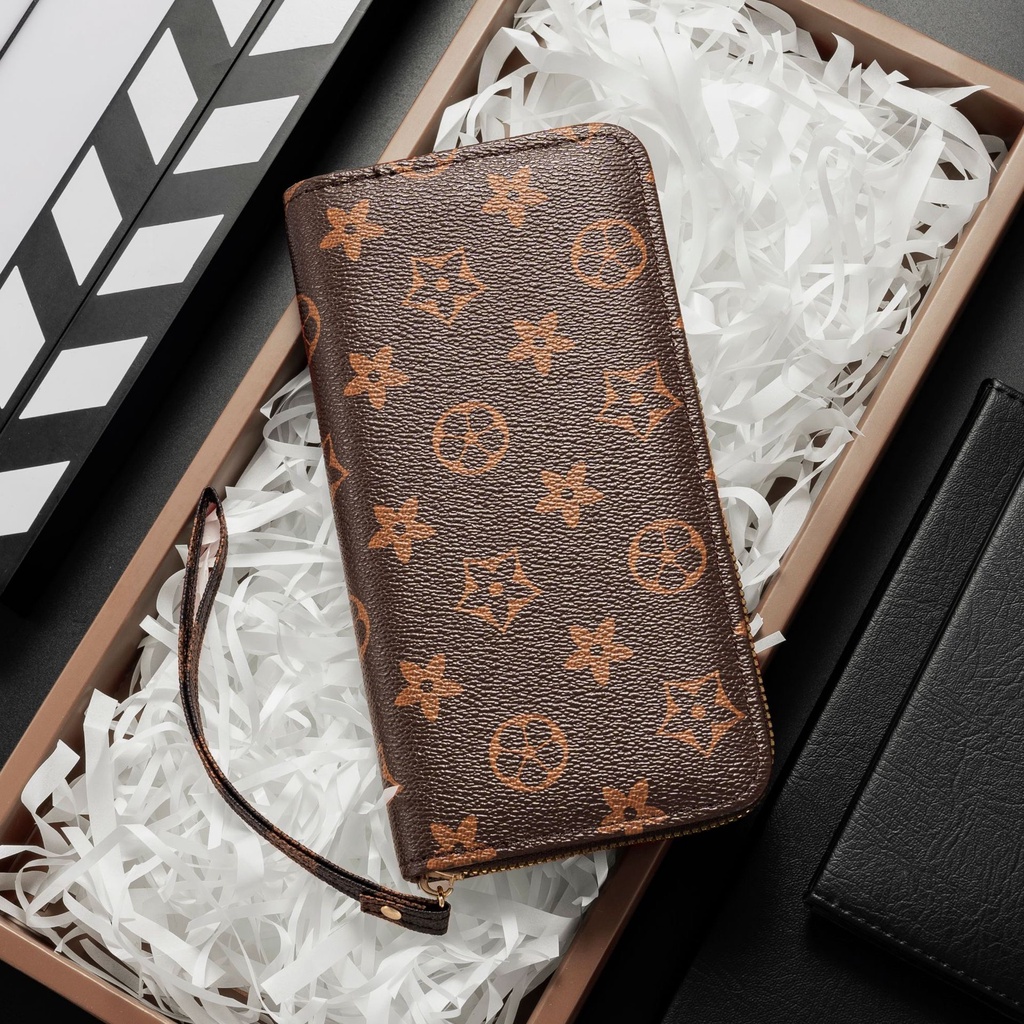 IMPOR DOMPET PANJANG WALLET PURSE TANGAN WANITA DENGAN TALI PENDEK MUAT HP BESAR