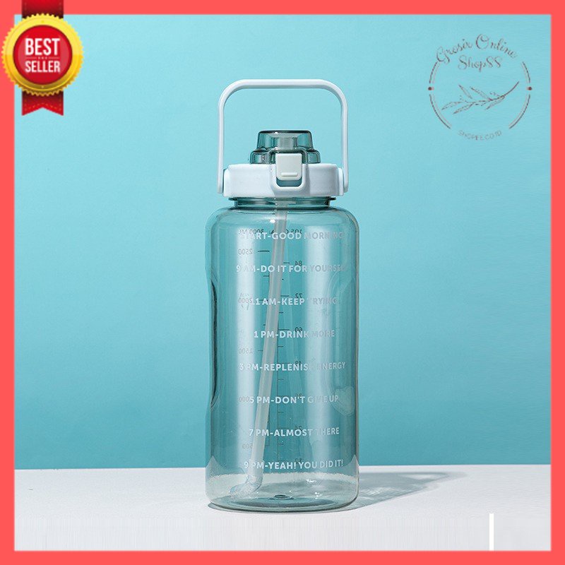 GOS - E103-  Botol Penanda waktu TRANSPARAN 2 LITER- Botol 2 Liter TRANSPARAN BENING