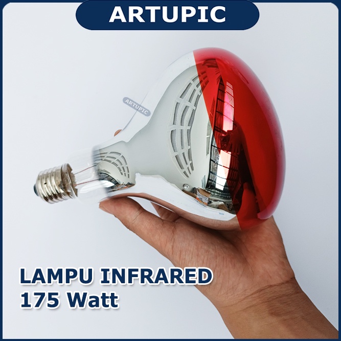 Lampu Infrared Pemanas Babi Ayam Kambing Sapi 175 watt Penghangat Hewan Ternak Kandang Melahirkan Induk