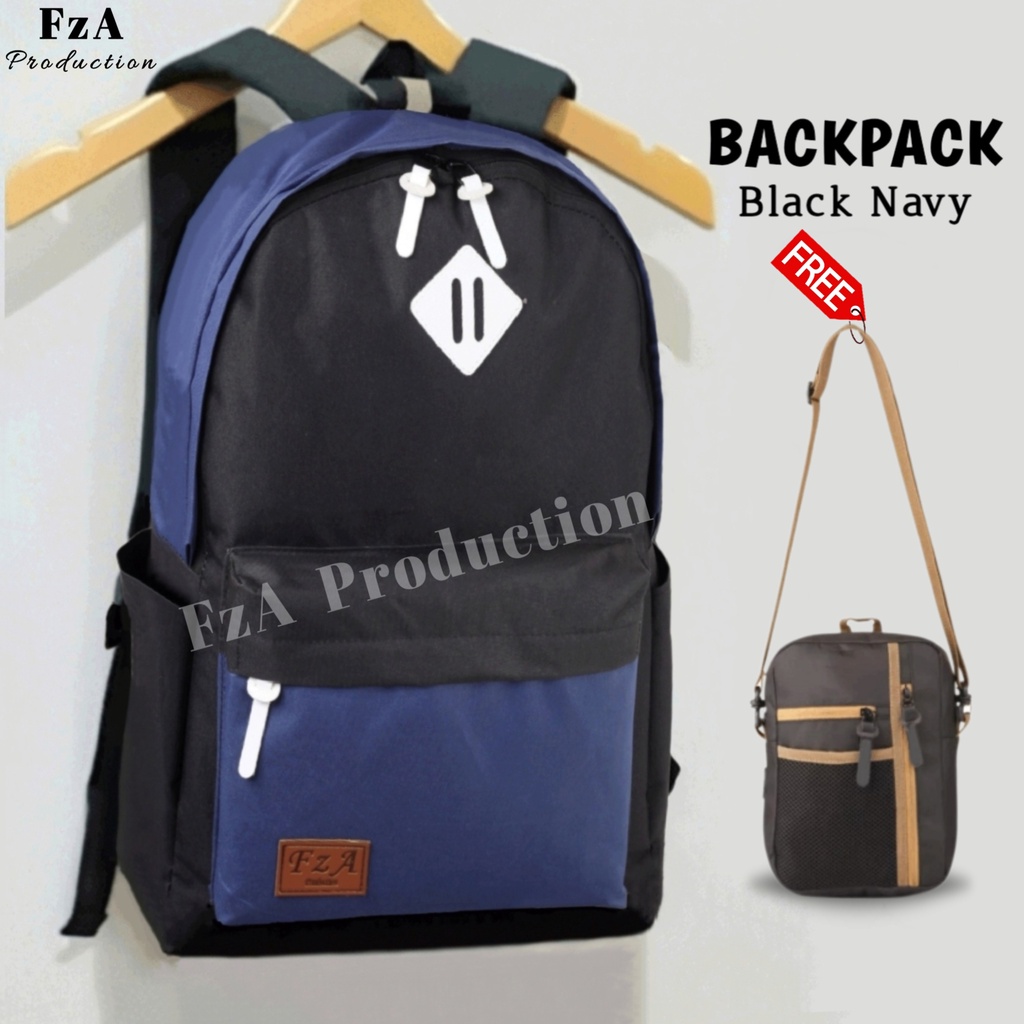 Tas Ransel Punggung Distro Casual Pria Wanita / Tas Ransel Laptop Backpack Sekolah Original - FzA