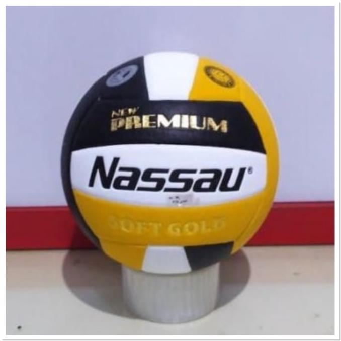 Bola voli volly nassau NEW PREMIUM NASSAU SOFT GOLD+pentil jaring ORI