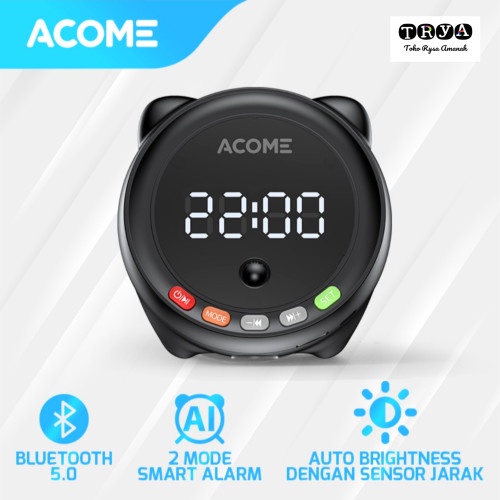 ACOME Speaker Jam Watch Bluetooth 5.0 Alarm Auto Brightness Sensor A9