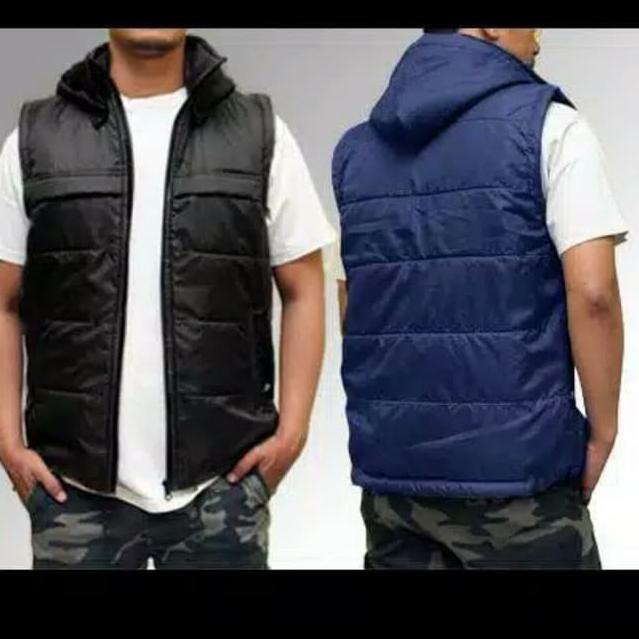 rompi murah sepeda vest parasut tebal gunung - Biru, M