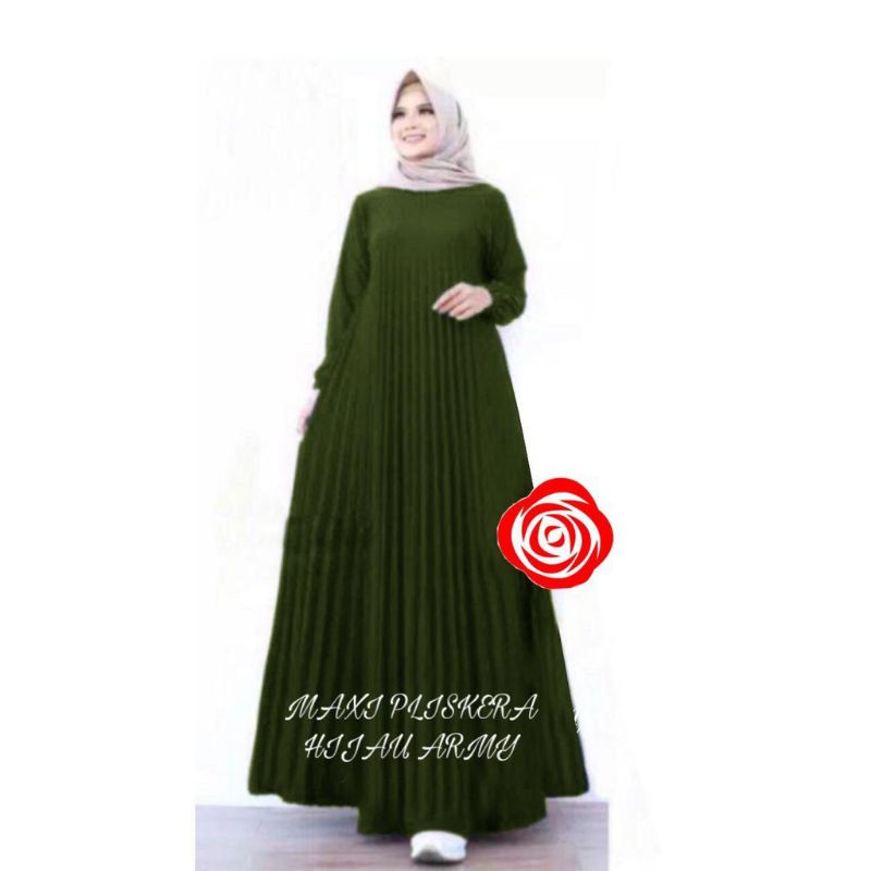 (NEW) BUNDO LP - GAMIS MAXI MAXY PLISKET RENDA REMPEL HYGET SUPER PREMIUM LENGAN TANGAN PANJANG JUMB