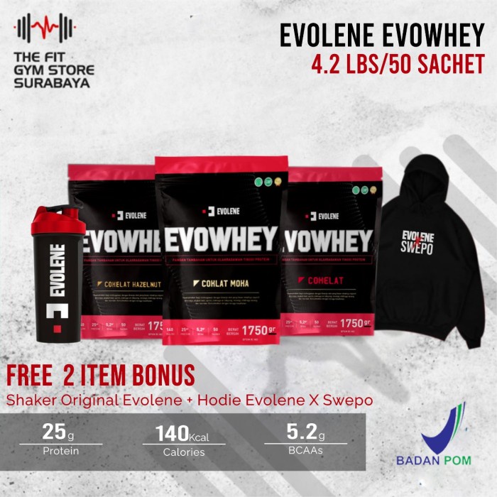 

Tokopratiwiw - Evolene Evowhey 1.750 Gram 50 Sachet Bpom Halal Whey Protein