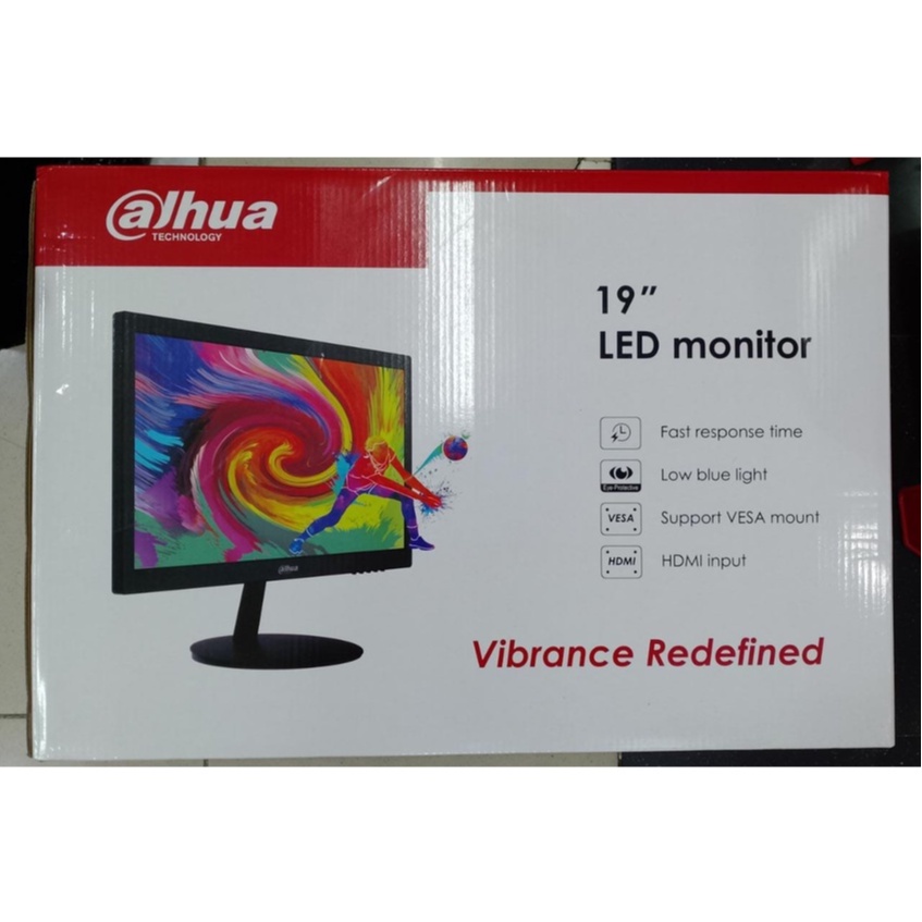 Monitor Led 19&quot;Inch DAHUA LM19 Port HDMI / VGA HD+ Refresh Rate 75Hz