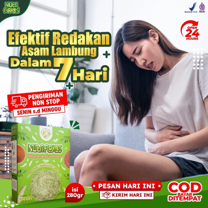 

Sereal Nutriflakes Sereal Sehat Umbi Garut - Atasi Maag Asam Lambung & Gerd