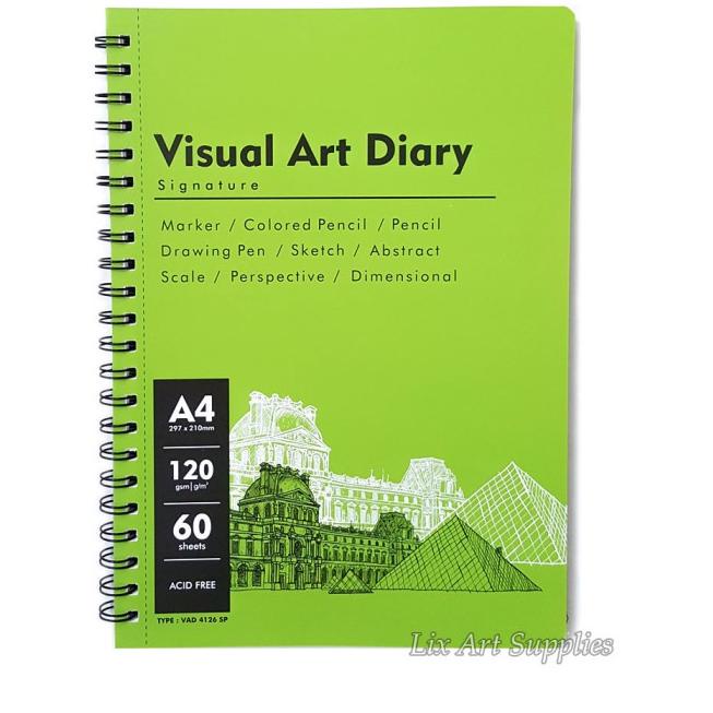 

V-Tec Visual Art Diary Spiral Sketchbook A4 - 60 lembar / 120 gsm