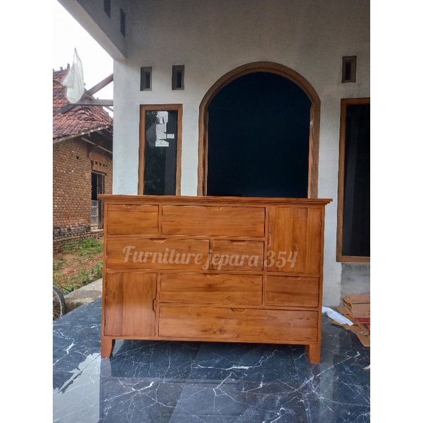 Drawer Lemari Pakaian Kayu Jati Solid