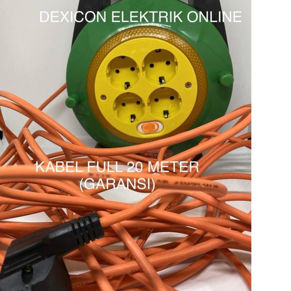 Kabel roll/ kabel gulungan/roll kabel/kabel box/colokan listrik murah - kabel 20 meter