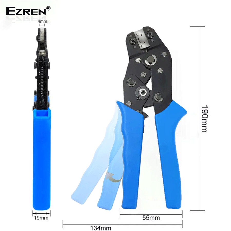 Ezren EZ-01BM Tang Skun Crimping Tool Ratchet Insulated Terminal Wire