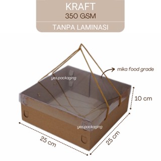 Jual X X Cm Kraft Mika Tali Box Dos Dus Kotak Kemasan Cake Kue