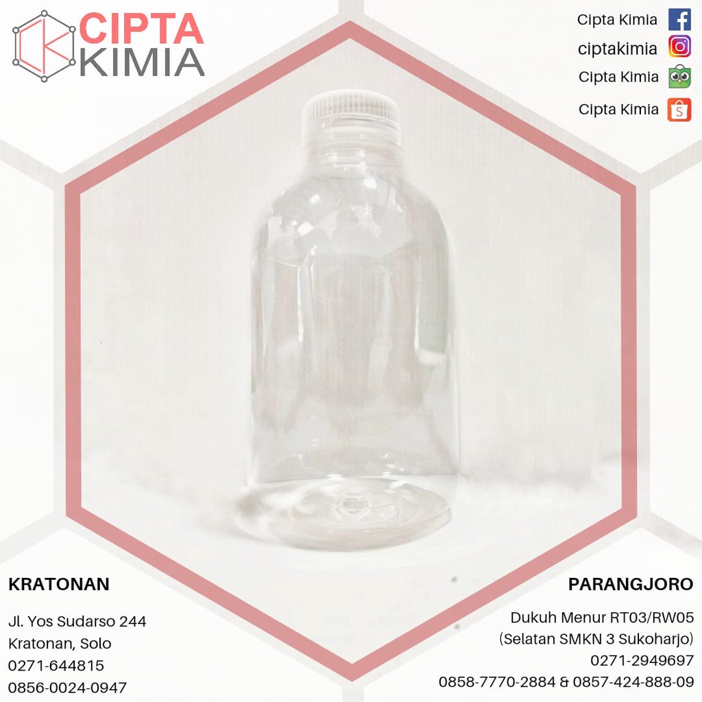 Botol SKLB/ Botol GENDUT/botol plastik sirup kopi unik lucu 750 ML