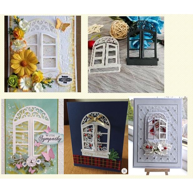 

LovelyCraft Metal cutting dies #045 ~ cetakan stensil stencil small window jendela untuk bujo,