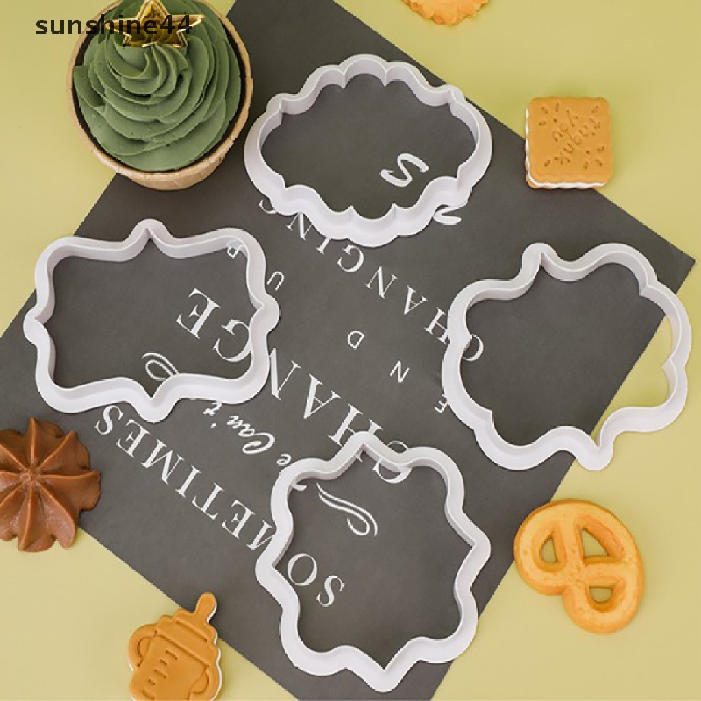 Sunshine 4Pcs / Set Cetakan Pemotong Biskuit / Kue Bahan Plastik