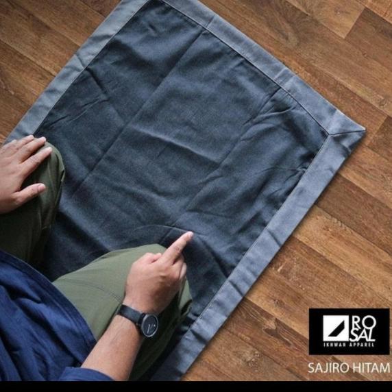 SAJADAH POLOS / SAJADAH TRAVEL / SAJIRO / SAJADAH KECIL - Hitam