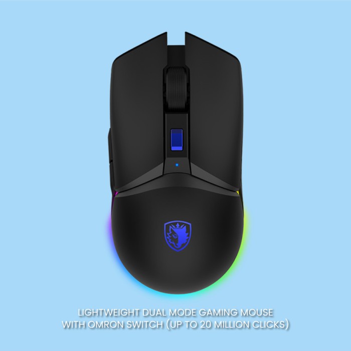 Sades Akimbo RGB Wireless Dual Mode - Mouse Gaming