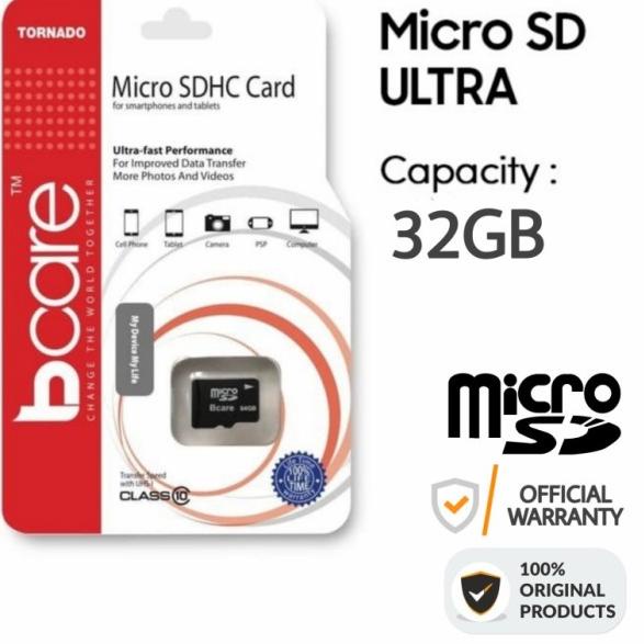 BCare MicroSD Memory Card 32GB / Micro SDHC Memory Card Original