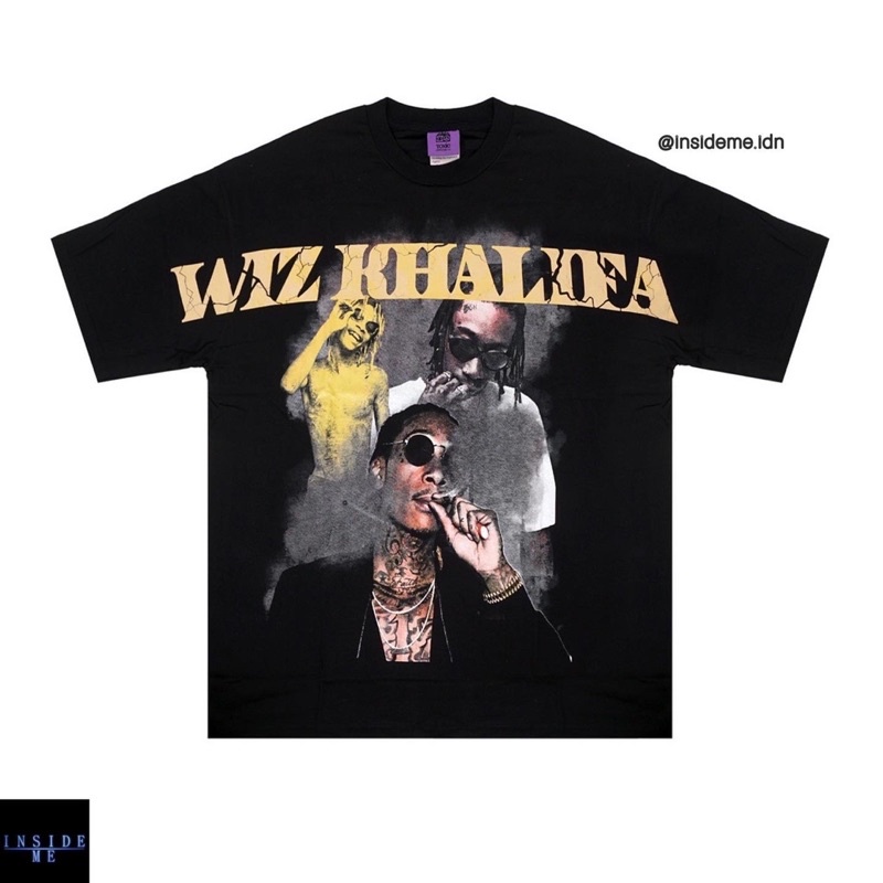 KAOS BAJU VINTAGE OVERSIZE WIZ KHALIFA FULLPRINT LIMITED STOCK