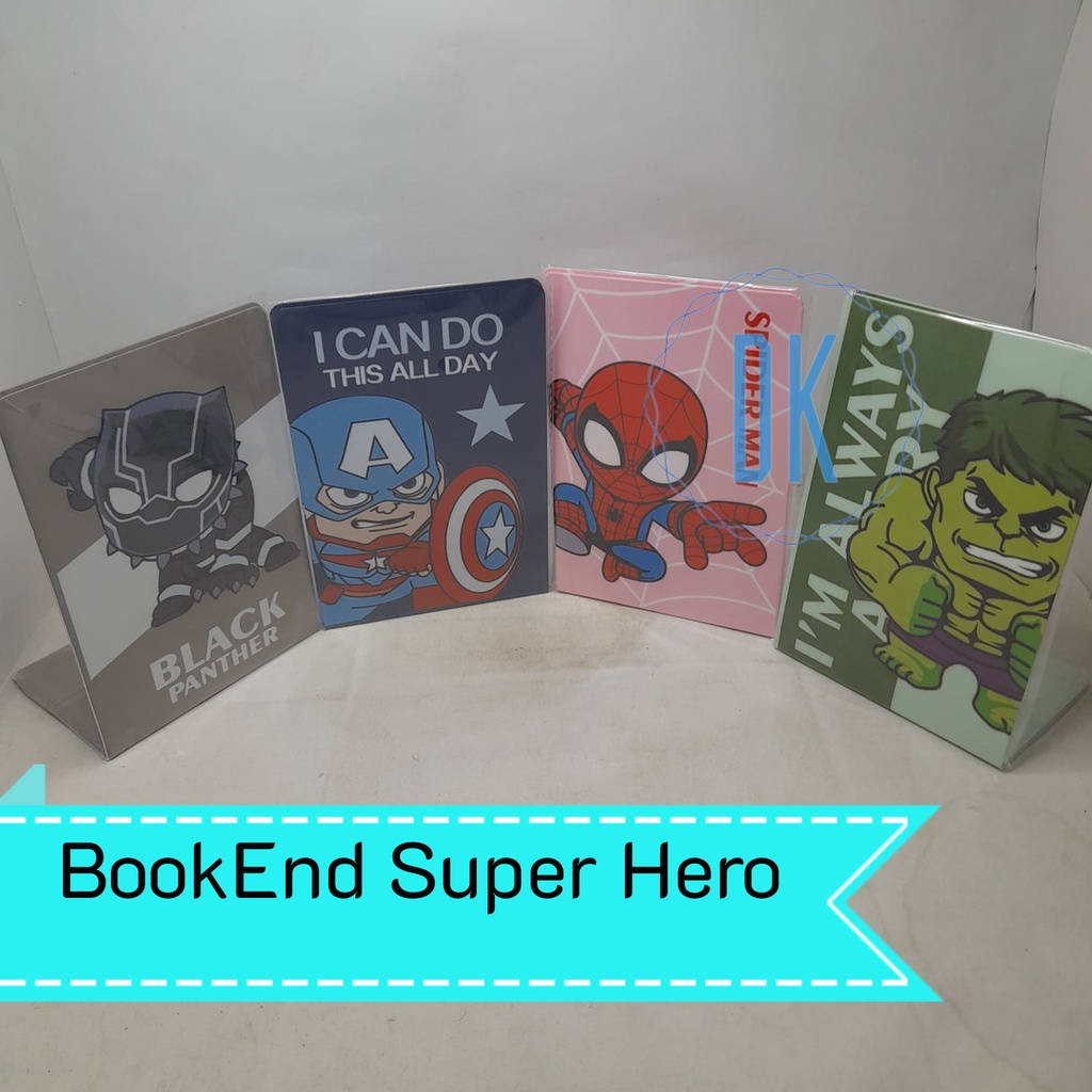 

Pembatas Buku Besi Bookend Holder Book Stand Hero